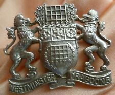 Westminster Dragoons Territorial Yeomanry Cap Badge WM 2 Lugs ANTIQUE Org