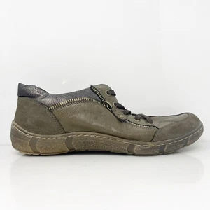 Spring Step Womens Elva Brown Leather Lace Up Casual Shoes Sneakers Size 8.5 - Picture 1 of 12