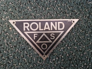 ROLAND PRINTINTING MACHINE Collectable nameplate - Picture 1 of 2