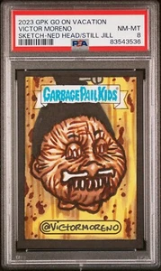 2023 GPK Sketch VICTOR MORENO Ned Head PSA 8 *POP 1* - Picture 1 of 2