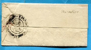 1843 BUSSOLINO corsivo nero ( Vollmeier n. 1  ) al verso di letterina  (305872) - Picture 1 of 1