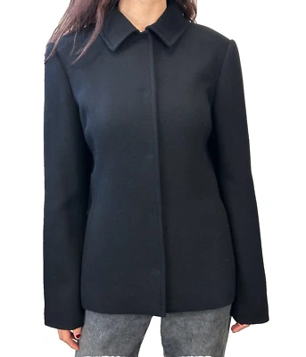 DOLCE & GABBANA Angora Blazer Coat Jacket 46 10 Black Long Sleeve Floral Lined - Image 1 of 4