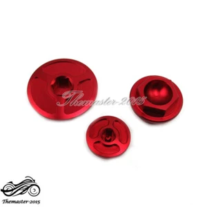 Tapones de filtro de aceite de sincronización de motor rojo para Honda CRF150R CRF250R CRF450R CRF450X - Imagen 1 de 6