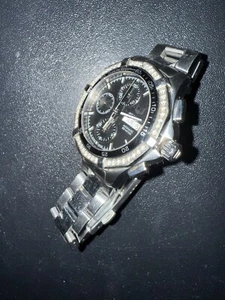 TAG HEUER AQUARACER CAF2014.BA0815 AUTOMTAIC CHRONOGRAPH DIAMOND SILVER WATCH - Picture 1 of 6