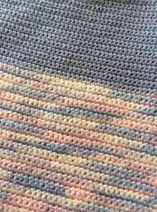 Baby Girl Afghan Crochet Blanket Cottagecore Crib Bedding Handmade 32" X 51"