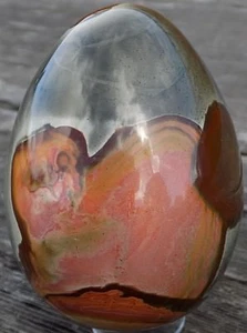 XL POLYCHROME OR LANDSCAPE JASPER LARGE  EGG SPHERE 8282 - Picture 1 of 8