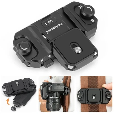 Koolehaoda QB-1 Quick Release Kit Backpack Clip Mount for Camera Hiking Strap