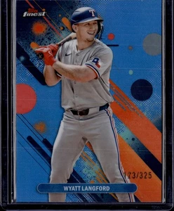 2025 Topps Finest Wyatt Langford Sky Blue Refractor 123/325 - Picture 1 of 2