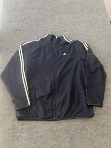 Adidas Track Jacket Men’s 2XL Black Clima365 3 Stripes Vintage Y2K - Picture 1 of 5