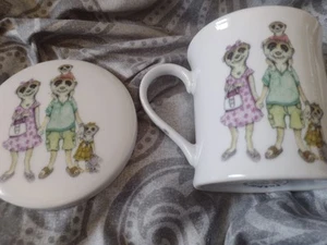 Lesser and Pavey The Leonardo Collection ‘rather Charming’ Meerkat Family Mug - Foto 1 di 12