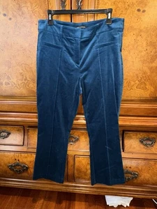 Zac & Rachel Velveteen Teal Pants in ‘Gibraltar Sea’ (Size M) - Picture 1 of 6