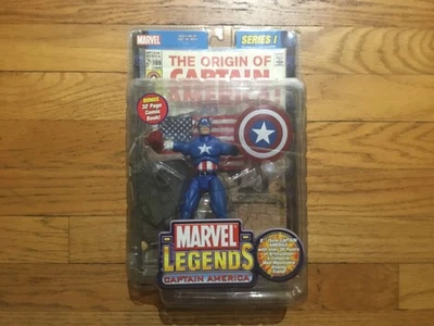 Легенды Marvel серия Captain America 1 2002 экшн-фигурка ToyBiz комиксы H55 новая в коробке - Изображение 1 из 4
