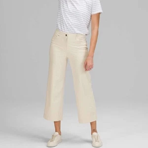 Lululemon City Sleek 5 Pocket WideLeg High Rise 7/8 Length Pant White Opal Sz 30 - Picture 1 of 15