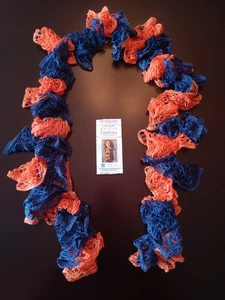 Red Heart Boutique Sashay Team Spirit Scarf Blue Orange Boise State Florida - Picture 1 of 2