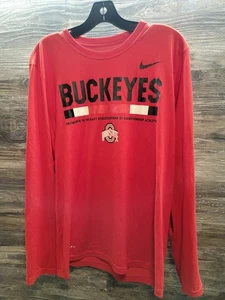 The Nike Tee Buckeyes Ohio State maglietta manica lunga Dri-fit taglia Medium  - Foto 1 di 4