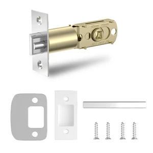 Adjustable Deadlatch 2-3/8'' or 2-3/4'', Smart Door Knob Replacement Latch, K... - Picture 1 of 6