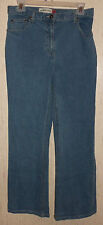 EXCELLENT WOMENS Bass Jeans FLARE LEG DISTRESSED BLUE JEANS  SIZE 8 
