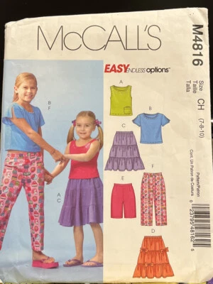 McCall’s M4816 Size CH (7-10) Easy Endless Options Sewing Pattern - Image 1 of 2