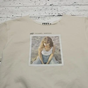 Sudadera Taylor Swift Mujer Grande 1989 Beige Taylor Versión Pájaros Oficiales - Imagen 1 de 7