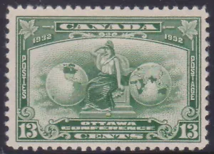 (F297-29) 1932 Canada 13c green Ottawa Conference stamp MH (AD) - Picture 1 of 1