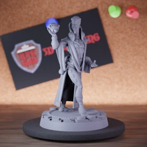 Wizard Astronomer Miniature Boss Mini Dungeons and Dragons Mini DnD 5e TTRPG - Picture 1 of 8