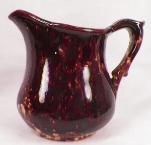 Yellowware Creamer Brown Bennington Glaze Primitive 2 Flakes Yellow Ware Antique - Picture 1 of 9