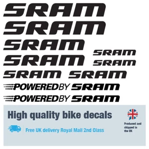 SRAM bike decals labels with free bike protection (25 pack) - 20 colours - Picture 1 of 6