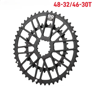 Road Bicycle Chainring 46-30T 48-32T Folding Round Double Sprocket 8-12 Speed - Picture 1 of 25