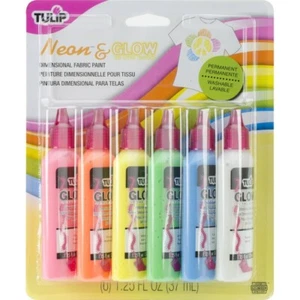 New Tulip Dimensional Fabric Paint - 6 Pack - Neon & Glow - Picture 1 of 1