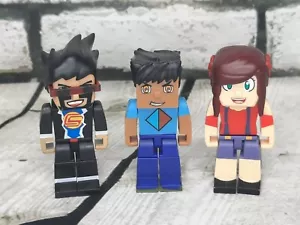 Lot of 3 Tube Heroes Minecraft 3" Figures. - Picture 1 of 4