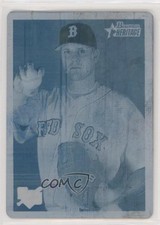 2006 Bowman Heritage Printing Plate Cyan 1/1 Jonathan Papelbon #276 uk2