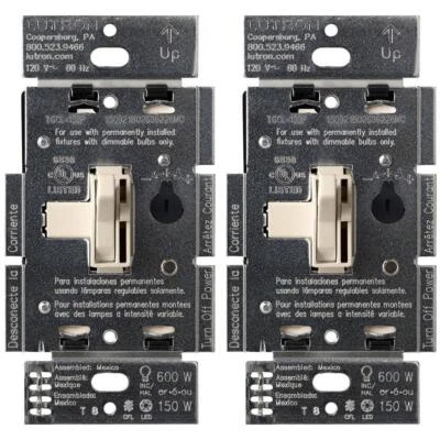 Interruptor atenuador Toggler LED+ para bombillas LED regulables, 150W LED/un solo polo o luz Foto 1 de 4