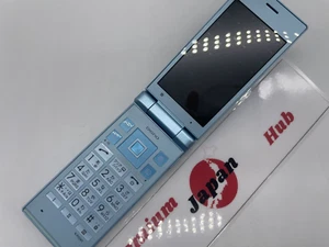 Kyocera 701KC niebieski rzadki kolor odblokowany japoński telefon komórkowy bez karty SIM testowany - Zdjęcie 1 z 12