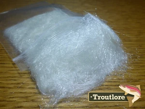 WHITE TROUTLORE CARPET DUB - NEW FLY TYING ANTRON DUBBING MATERIAL - Picture 1 of 4