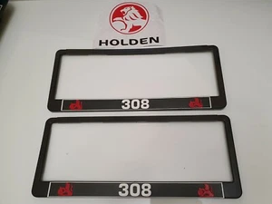 HOLDEN 308 NUMBER PLATE DRESS SURROUNDS MONARO COUPE V8 PREMIER VK VB VL HQ HK - Picture 1 of 1