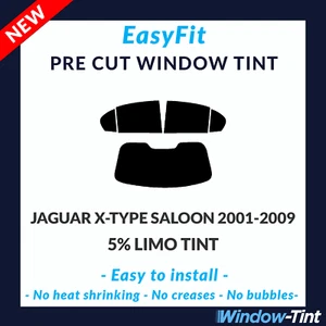 EasyFit Static Pre Cut Tint For Jaguar X-Type 4-Door 2001-09 - 5% Limo Rear - Picture 1 of 3