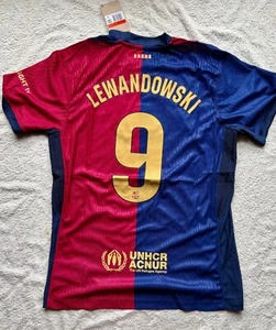 Maglia Barcellona Home Lewandowski #9 Stagione 2024/2025. Nuova Taglia L - Foto 1 di 10