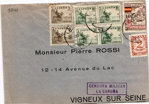 SCW 1937 copertina censurata da La Coruña alla Francia (51) - Foto 1 di 2