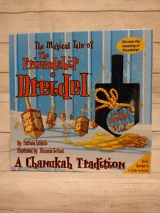 MAGICAL TALE OF FRIENDSHIP DREIDEL- A CHANUKAH TRADITION: book, dreidel, 4 gelts - Picture 1 of 6