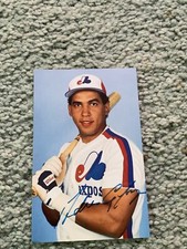 1986 Montreal Expos Andres Galarraga Baseball Team Issue Signed Postcard