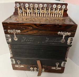 Vintage Ideal Accordion - Working, Basic Tested, Needs Tuning Antique Instrument - Picture 1 of 18