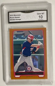 2012 Bowman Prospects Bryce Harper Orange /250 GMA 10 Nationals Philadelphia - Picture 1 of 5