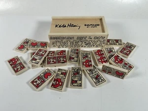 Keith Haring WOODEN Domino Set Vilac American Art of the 80's Modern - Picture 1 of 5