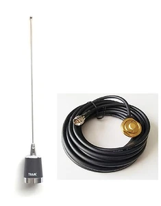 Antenna UHF 450-470 3dBd 5/8 NMO Hole Mount Mini-UHF For Motorola Mobile Radio - Picture 1 of 3