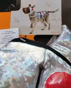 Costume Astronauta Argento Extra Large XL Pet Halloween Cane Cosplay Nascondi e Eek - Foto 1 di 9