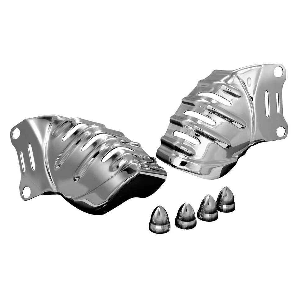 For Harley-Davidson Road King 08-21 Front Chrome Brake Brembo Caliper Covers - Изображение 1 из 4