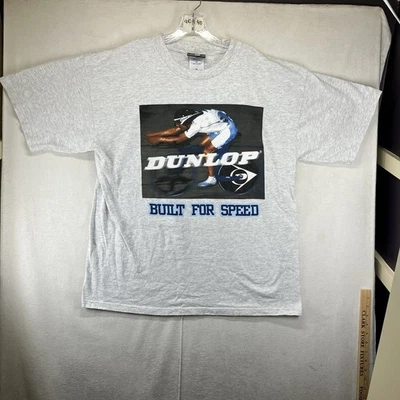 Camiseta de Ciclismo Dunlop Construida Para Velocidad Años 90 De Colección Gris XL Estampado Gráfico Foto 1 de 4