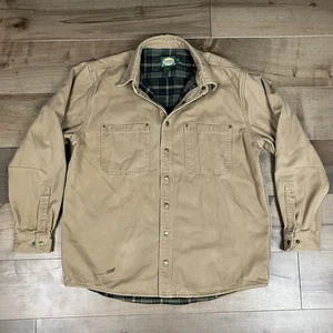 Cabelas Herren Größe Large Tall klassisch braun Flanell gefüttert lästige Scheune Jacke Mantel - Bild 1 von 15
