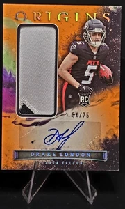 DRAKE LONDON 2-color ROOKIE PATCH AUTO /75 2022 Panini Origins #162 FALCONS MINT - Picture 1 of 2