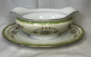 Vintage Noritake "Diana" Sauciere mit angesetztem Unterteller - Fine China Japan - Bild 1 von 8